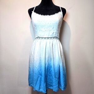 Hollister Y2k Sleeveless Ombre Mini Sun Dress Small